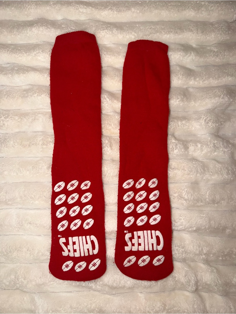 Chiefs Thick Red Grip Crew Socks